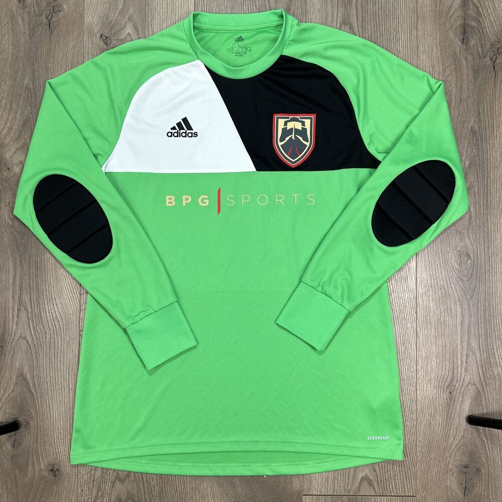 Adidas Sporting Athletic Club DE Men's Large Soccer Jersey Green Goalie Padded